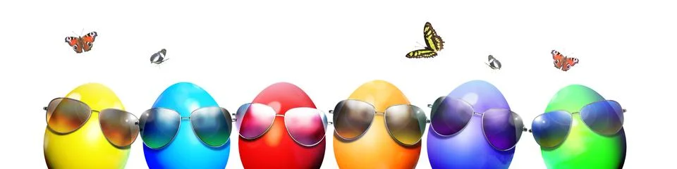 Beautiful Easter background with colorful Easter eggs Stock Photos