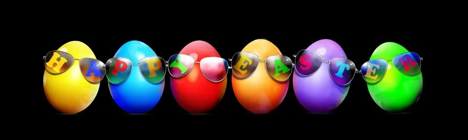 Beautiful Easter background with colorful Easter eggs Stock Photos