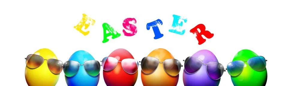 Beautiful Easter background with colorful Easter eggs Stock Photos
