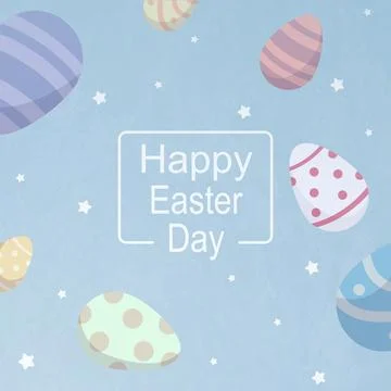 Beautiful Easter background with congratulations on the Easter holiday - Vect Stock Illustration