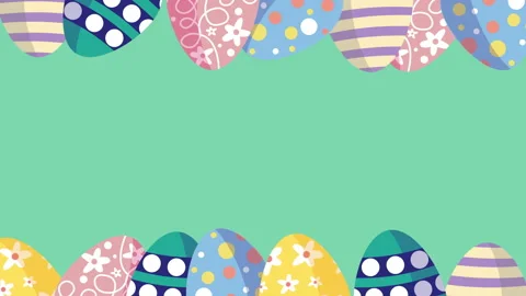 Beautiful Easter Background, Cute Eggs. Stock-Footage 151466129