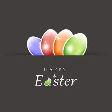 Beautiful Easter background with Easter rabbit. 3d illustration Stock Photos