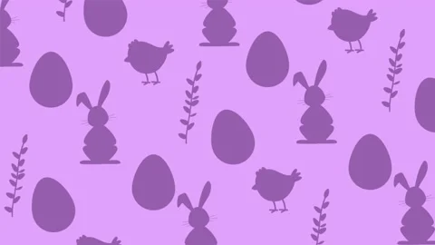 Beautiful Easter Background, Violet Shapes Stock Footage 151465970