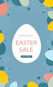 Beautiful Easter background with your promotion - Vector Illustrazione stock