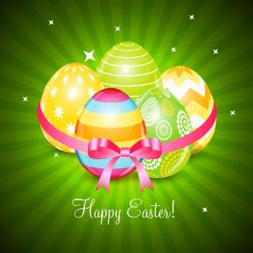 Beautiful Easter Egg Background Illustration Stock Illustration