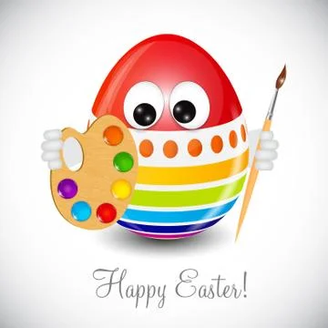 Beautiful Easter Egg Background Vector Illustration Stock Illustration
