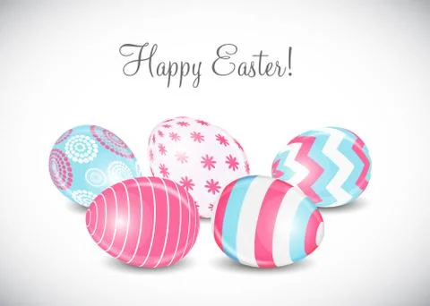 Beautiful Easter Egg Background Vector Illustration Stock Illustration