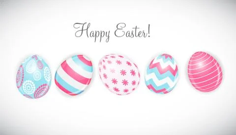 Beautiful Easter Egg Background Vector Illustration Stock Illustration
