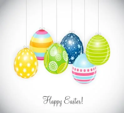 Beautiful Easter Egg Background Vector Illustration Stock Illustration