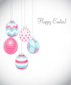 Beautiful Easter Egg Background Vector Illustration Stock Illustration
