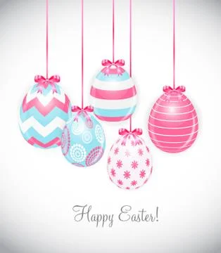Beautiful Easter Egg Background Vector Illustration Stock Illustration