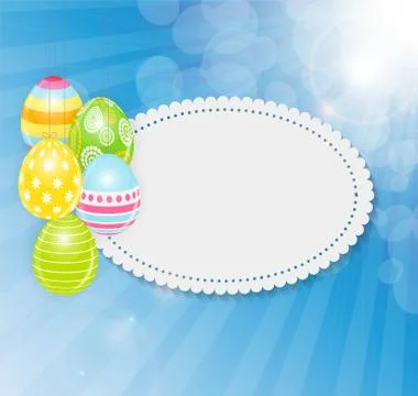 Beautiful Easter Egg Background Vector Illustration 스톡 일러스트