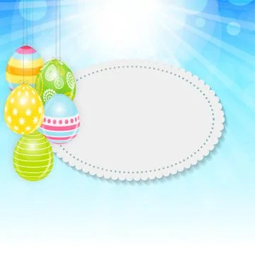 Beautiful Easter Egg Background Vector Illustration Stock Illustration