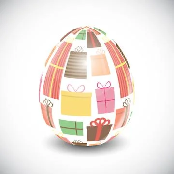 Beautiful Easter Egg Background Vector Illustration Stock Illustration