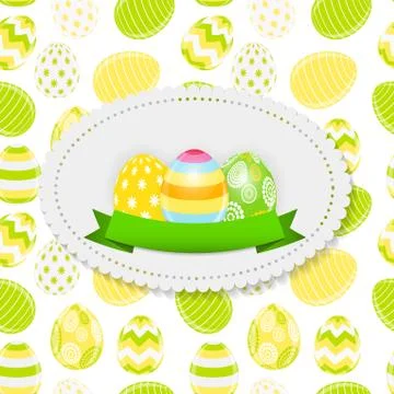 Beautiful Easter Egg Background Vector Illustration Stock Illustration