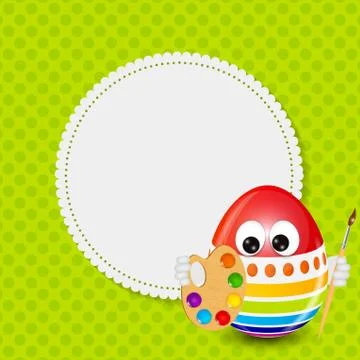 Beautiful Easter Egg Background Vector Illustration Stock Illustration