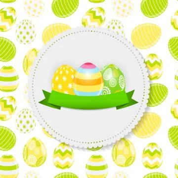 Beautiful Easter Egg Background Vector Illustration Stock Illustration