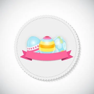 Beautiful Easter Egg Background Vector Illustration 스톡 일러스트
