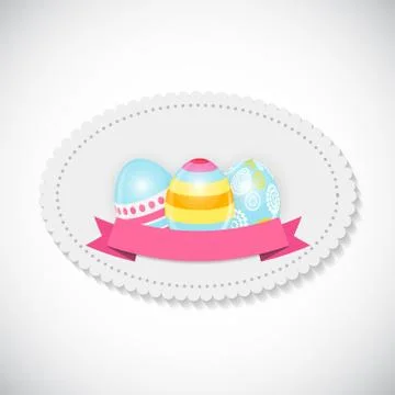 Beautiful Easter Egg Background Vector Illustration Stock Illustration