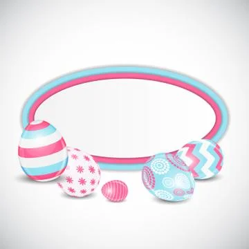 Beautiful Easter Egg Background Vector Illustration Stock Illustration