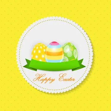 Beautiful Easter Egg Background Vector Illustration 스톡 일러스트