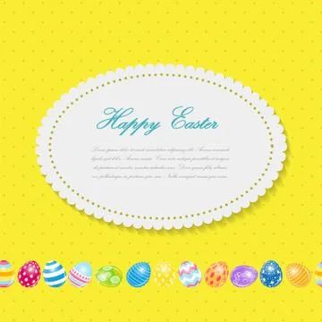 Beautiful Easter Egg Background Vector Illustration 스톡 일러스트