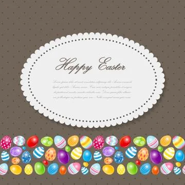 Beautiful Easter Egg Background Vector Illustration Illustrazione stock