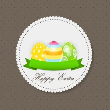 Beautiful Easter Egg Background Vector Illustration Stock Illustration