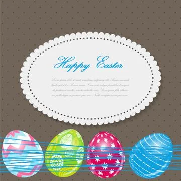 Beautiful Easter Egg Background Vector Illustration Stock Illustration