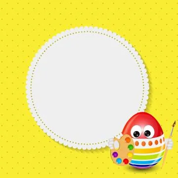 Beautiful Easter Egg Background Vector Illustration Stock Illustration