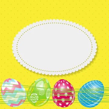 Beautiful Easter Egg Background Vector Illustration Stock Illustration