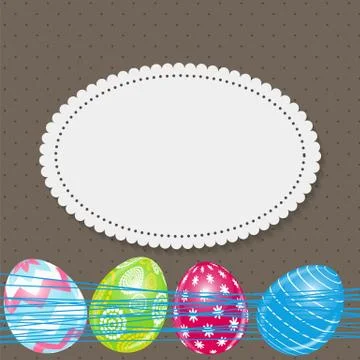 Beautiful Easter Egg Background Vector Illustration 스톡 일러스트