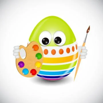 Beautiful Easter Egg Background Vector Illustration Stock Illustration