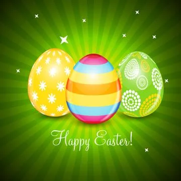 Beautiful Easter Egg Background Vector Illustration Stock Illustration