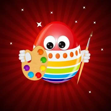 Beautiful Easter Egg Background Vector Illustration Stock Illustration