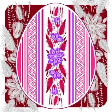 Beautiful Easter egg hunt invitation flyer poster card Stock Illustration