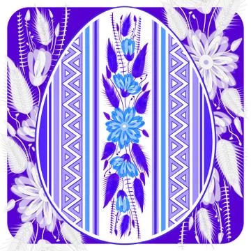 Beautiful Easter egg hunt invitation flyer poster card Stock Illustration