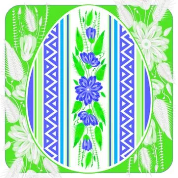 Beautiful Easter egg hunt invitation flyer poster card Stock Illustration