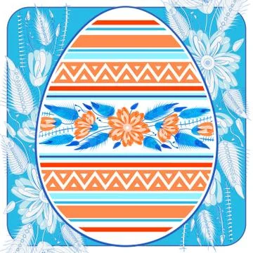 Beautiful Easter egg hunt invitation flyer poster card Stock Illustration