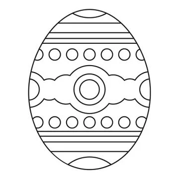 Beautiful easter egg icon , outline style 스톡 일러스트