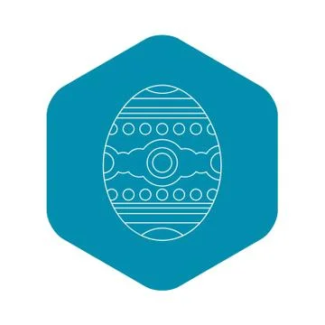 Beautiful easter egg icon , outline style 스톡 일러스트