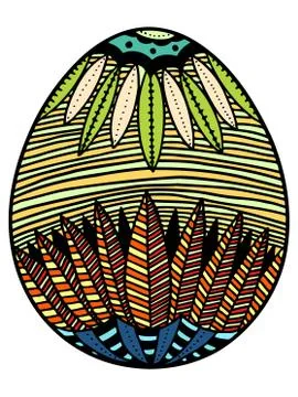 Beautiful easter egg Stock Illustration