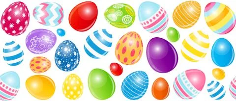 Beautiful Easter Egg Seamless Pattern Background Vector Illustra Illustrazione stock