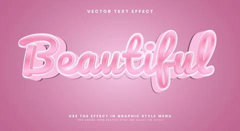 Beautiful editable text effect template Illustrazione stock