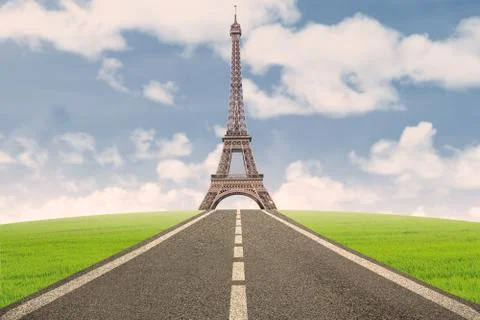Beautiful eiffel tower in paris Illustrazione stock