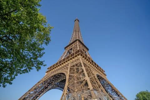 Beautiful Eiffel Tower in Paris. Nice day Stock Photos