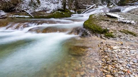 The beautiful Eistobel in winter Stock Photos