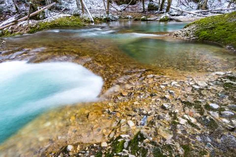 The beautiful Eistobel in winter Stock Photos