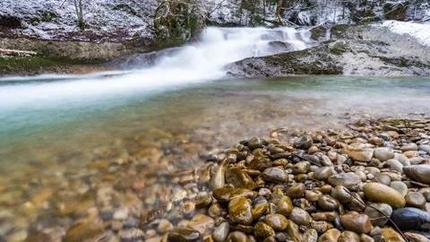 The beautiful Eistobel in winter Stock Photos
