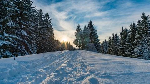 The beautiful Eistobel in winter Stock Photos